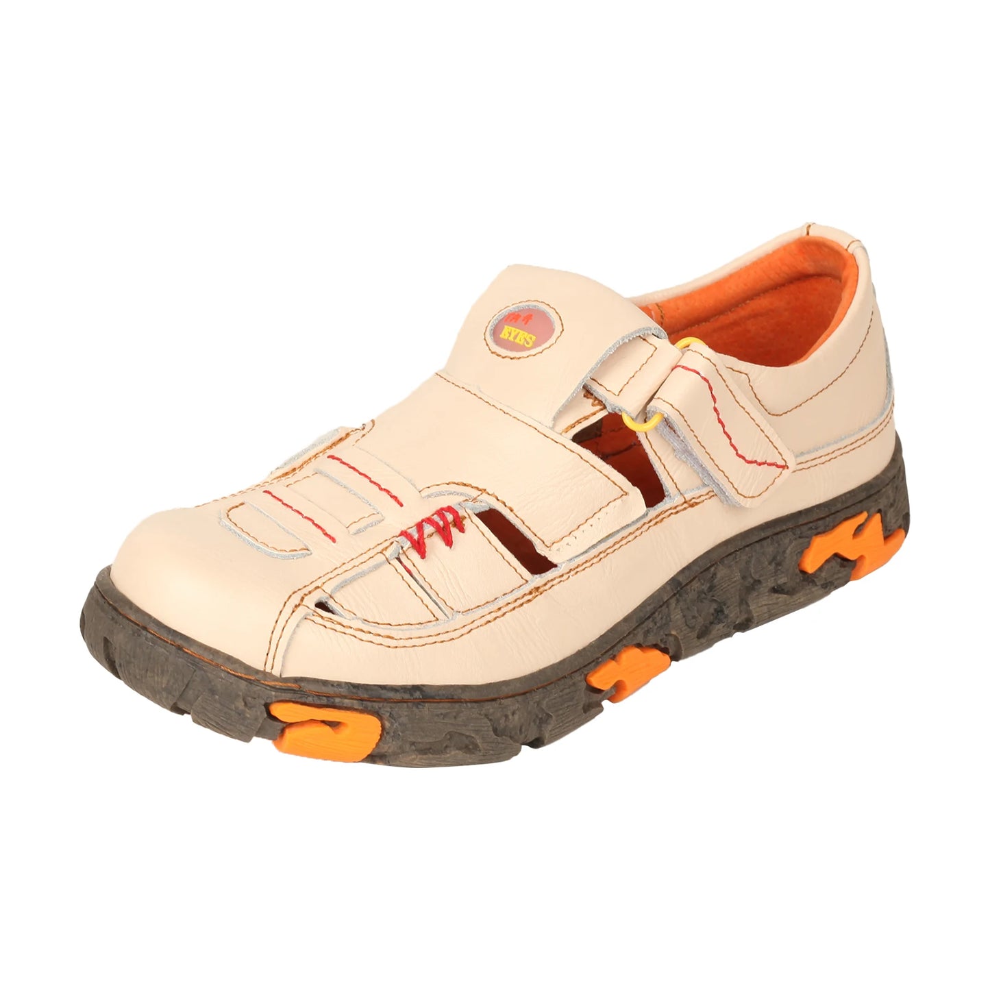 Stitch Detail Flat Leather Sandals