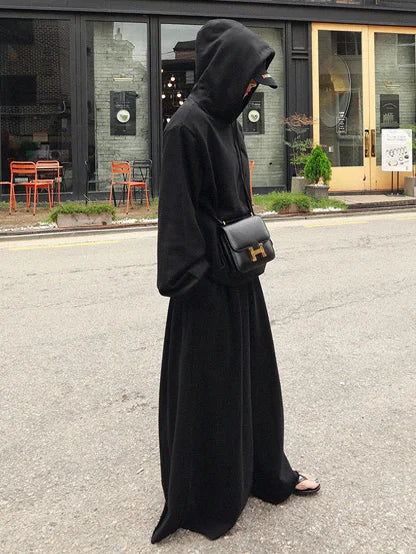Beautyblue Gray Wide Leg Pants Black Bottoms for Women Casual Loose Pocket Korean Harajuku Streetwear Female Outdoor Sweatpants