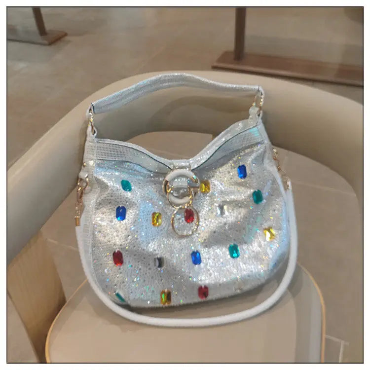 Genuine Leather Crossbody Bucket Bag with Large Capacity for Women