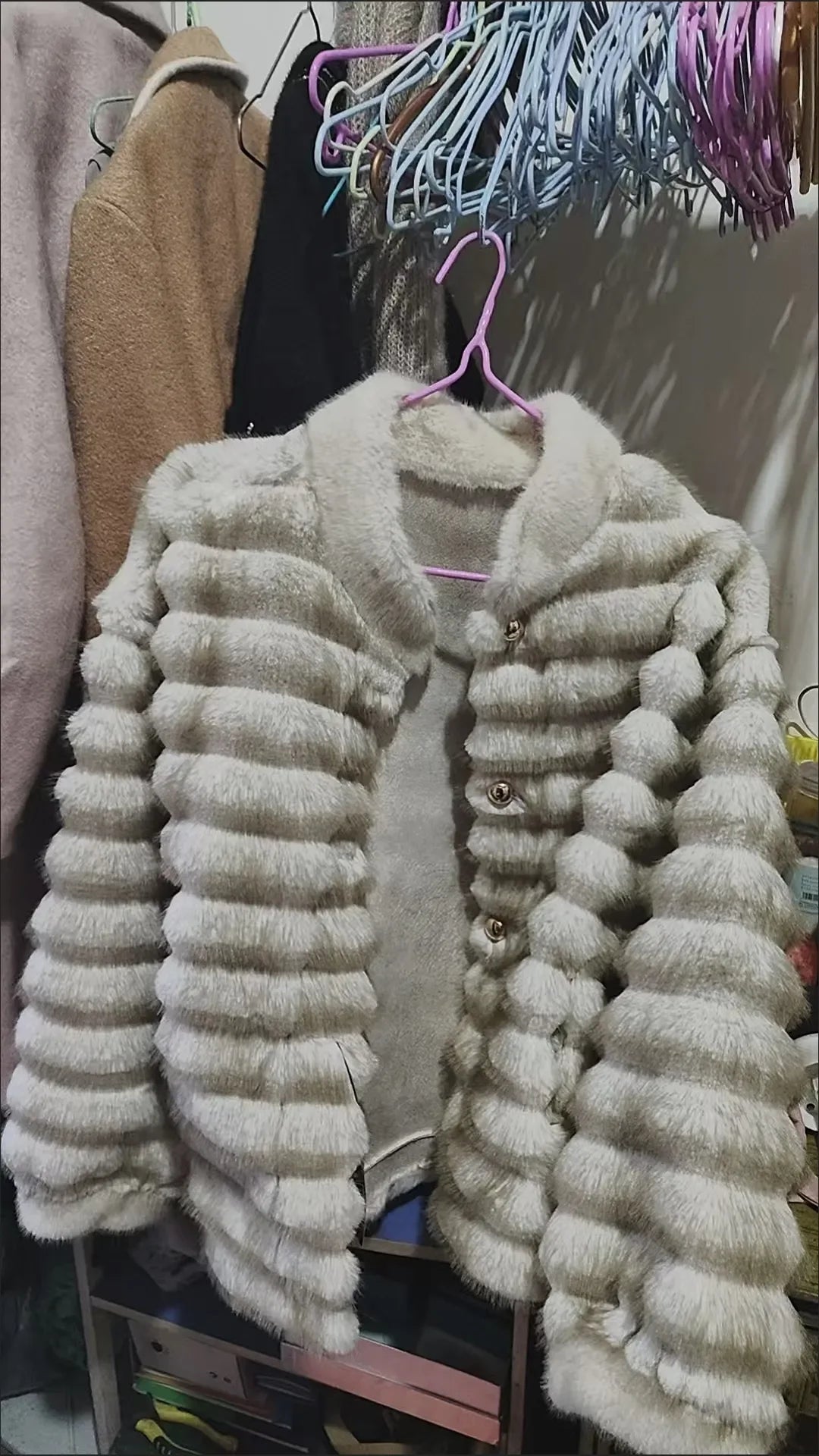 Faux Fur Coat for Women,Single Breasted Jacket,Thicken Warm,High Quality,Preppy Style, Female Clothes,New,Winter,2025