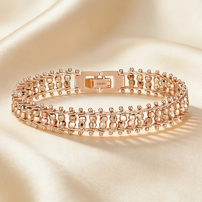 Elegant Rose Gold Tone Chain Link Bracelet for Women