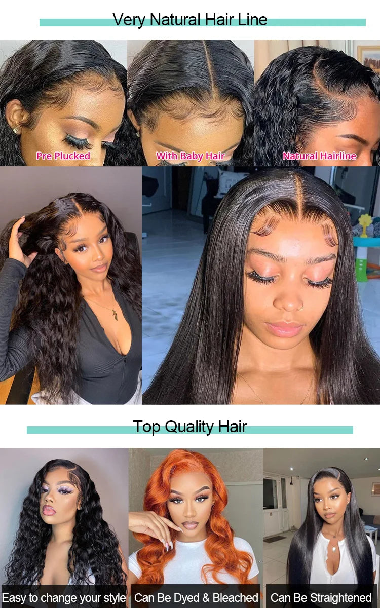 36 Inches Ombre Pink Front Lace Wigs Human Hair 13X4 13x6 Transparent Lace Body Wave Hair 180% For Women Human Hair Wigs 100%