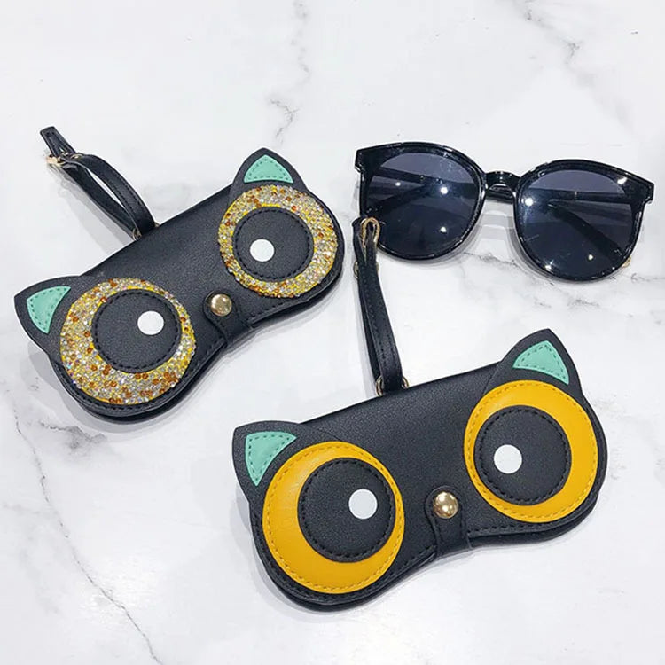 Diamonds cute glasses clip ins fashion sunglasses bag portable sunglasses case protective cover bag bag hanging jewelry