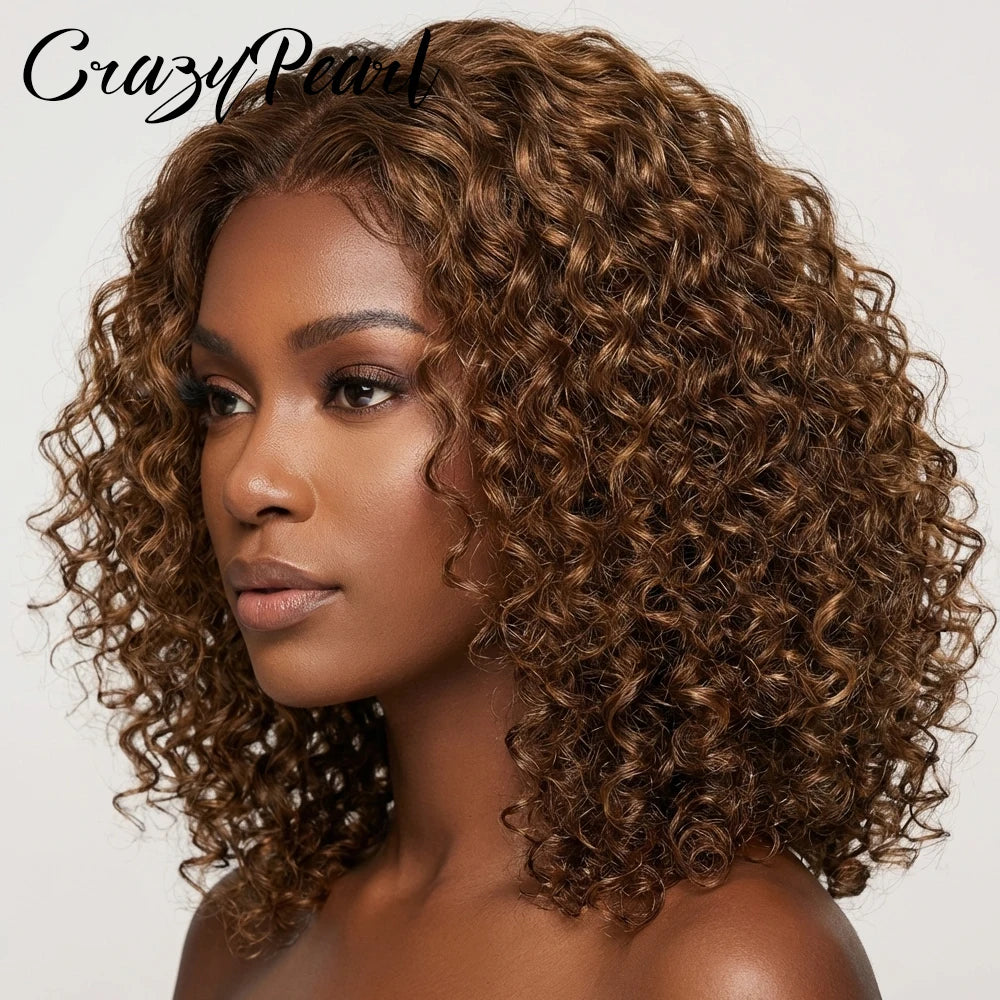 Pre Plucked Water Wave Closure Lace Front Wig for Women