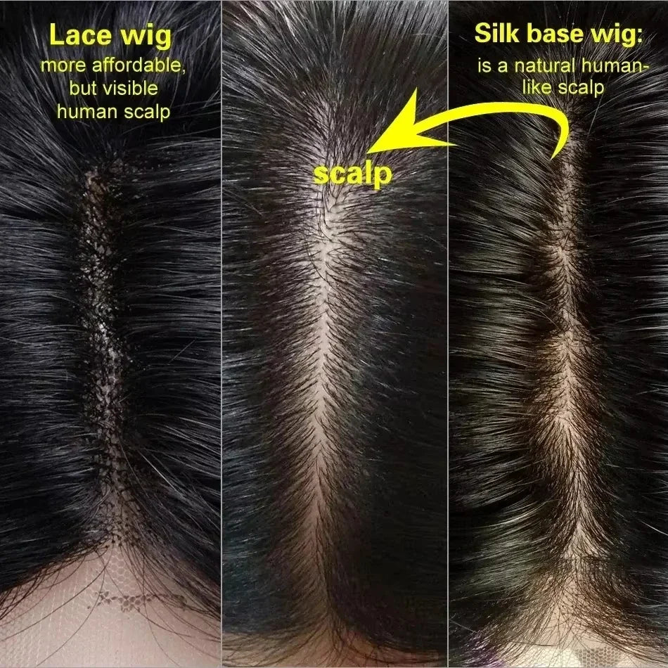 European Virgin Hair Silk Base Short Bob Wig with Air Bangs for Women