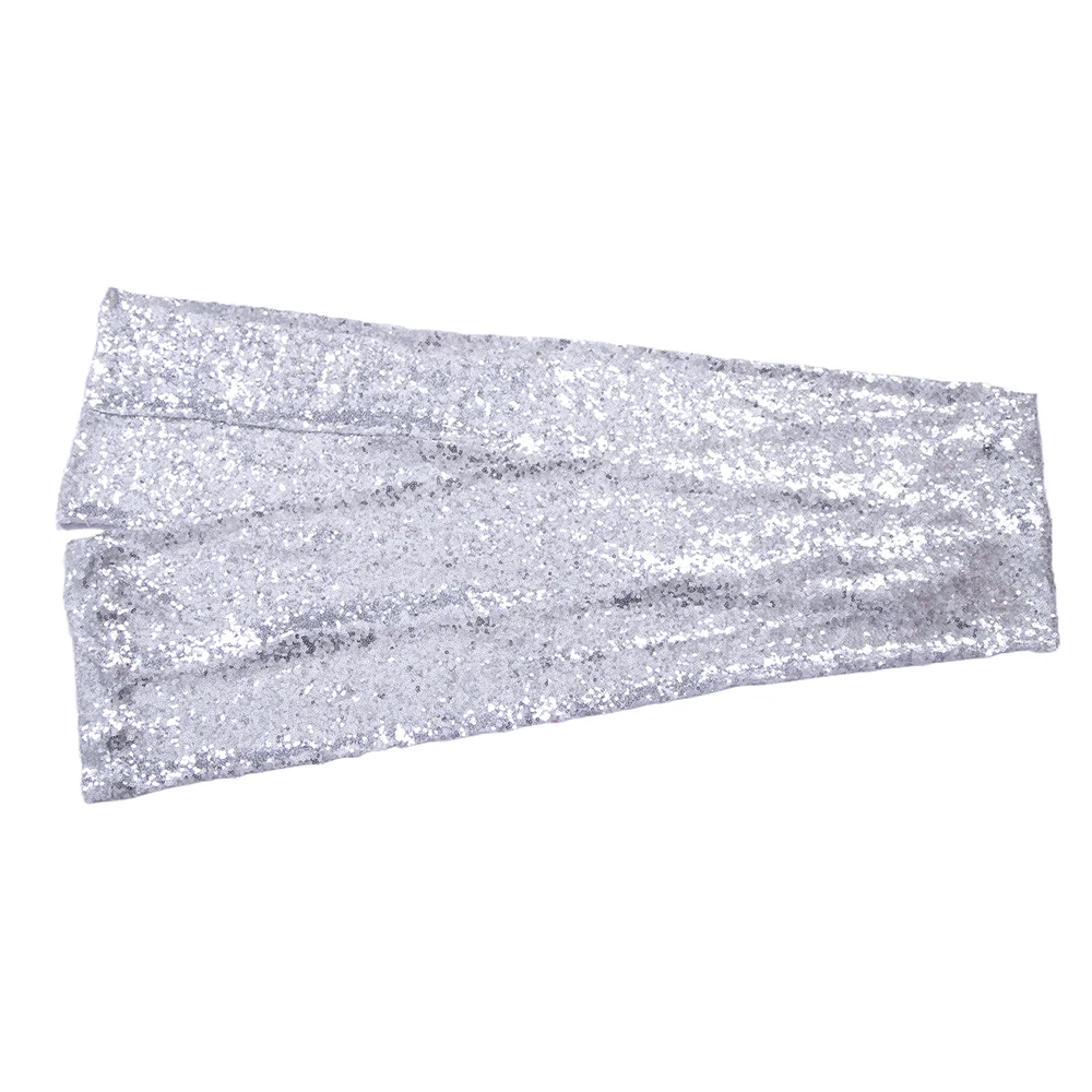Gleaming Sequined African Print Head Wrap for Women