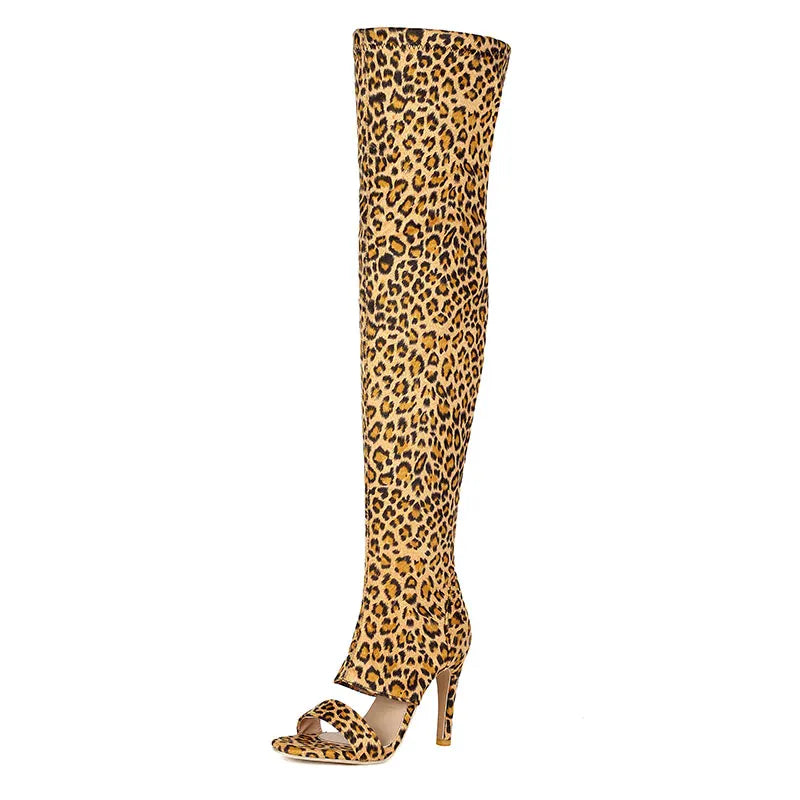 Breathable Peep Toe High Heel Over The Knee Boots for Women