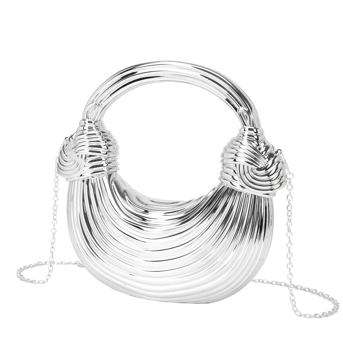 Fashion Sequined Knotted Dumpling Evening Bag for Women