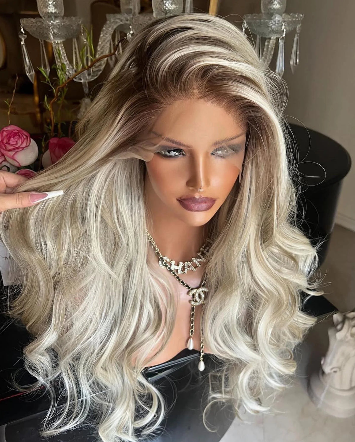 Long Wavy Synthetic Lace Front Wig