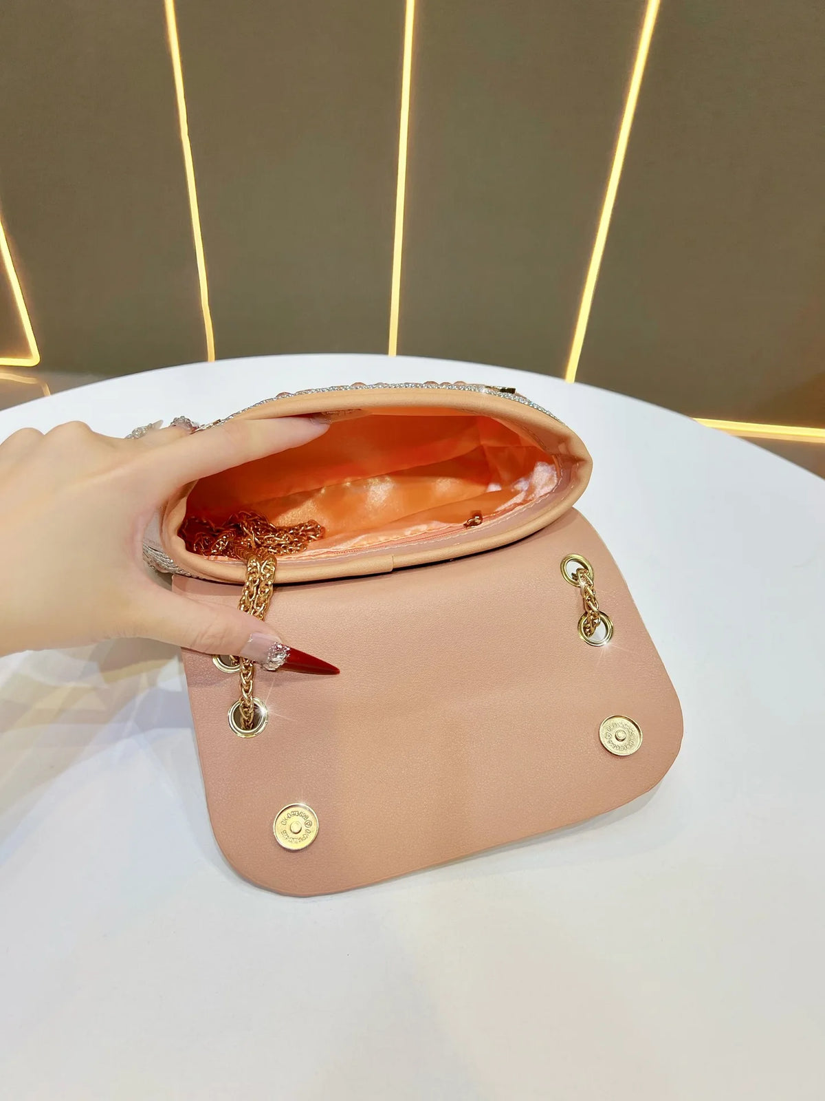 Full Rhinestone Square Shoulder Messenger Bag for Women