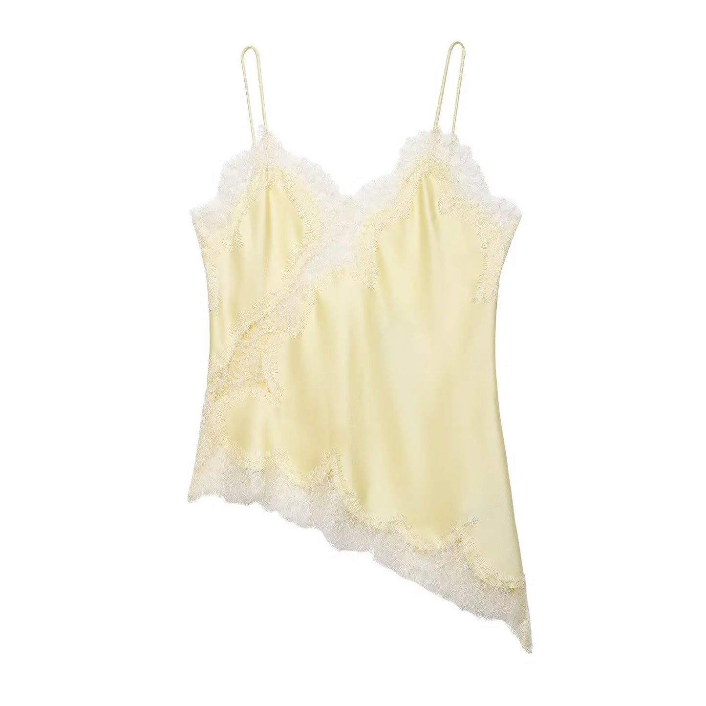 Elegant Lace Backless Asymmetrical Sleeveless Camisole for Women