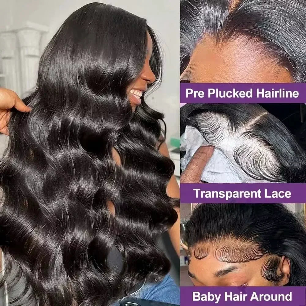 Lace Front Body Wave Glueless Human Hair Wig for Women
