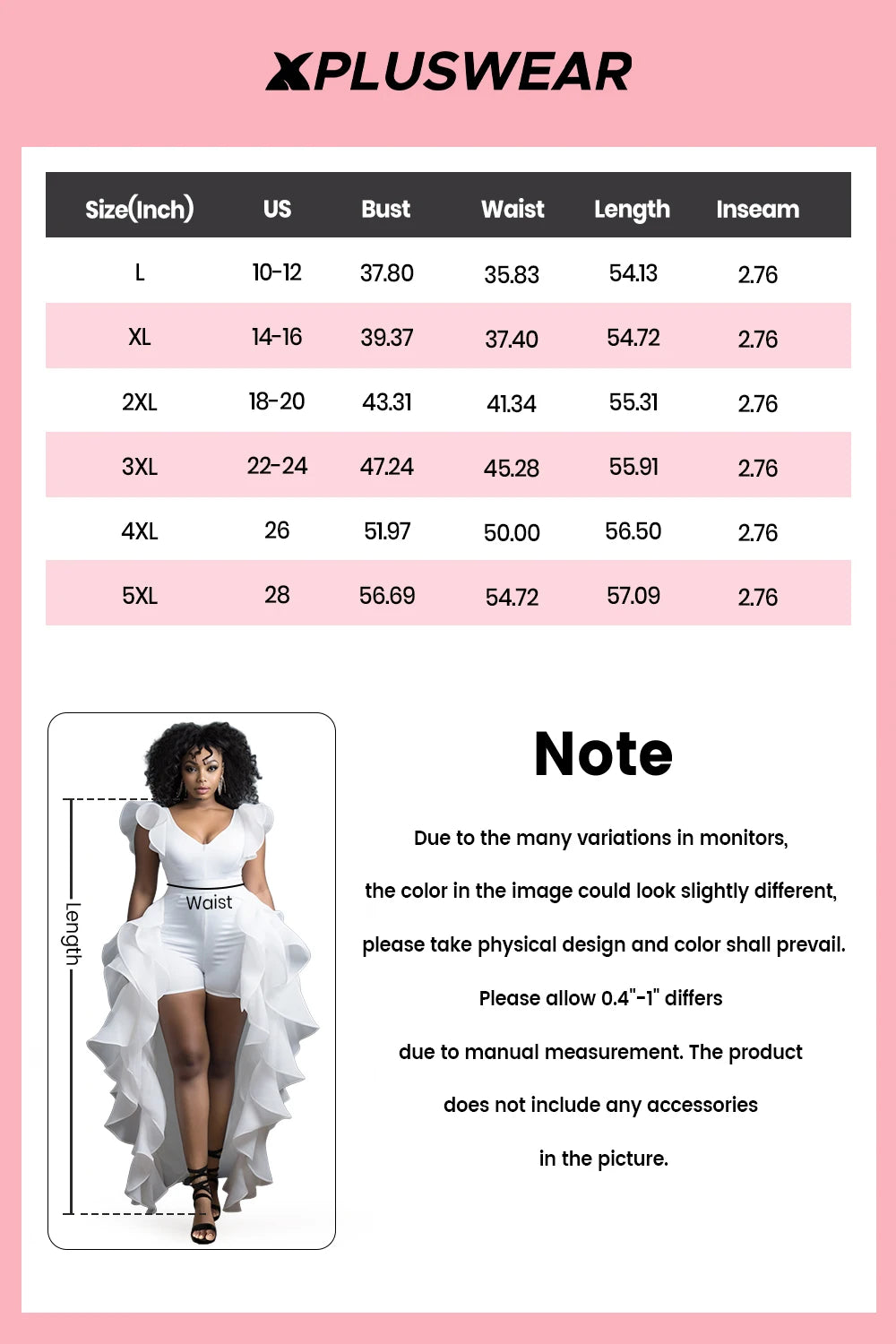 Plus Size Daily White Elegant V Neck Short Sleeve With Skirt Overlay Contrast Rompers