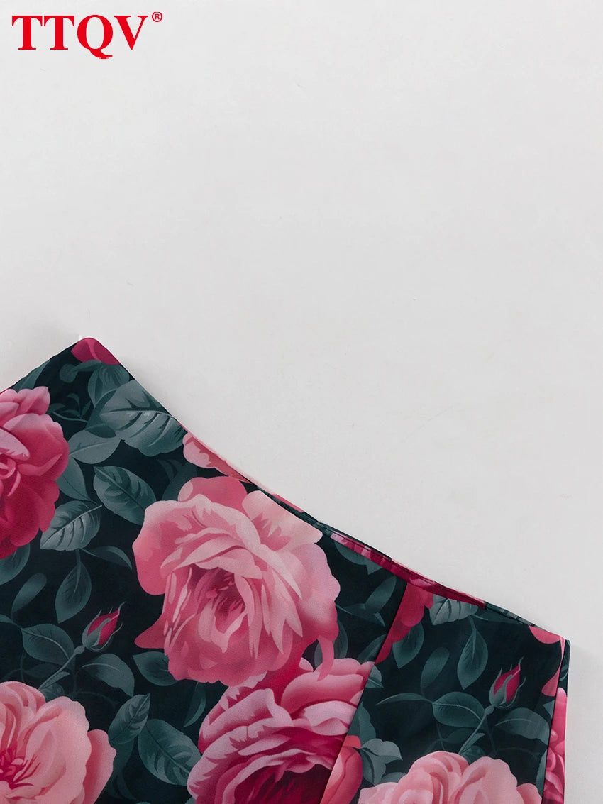 Printed Long Sleeve Shirt and Mini Skirt Two Piece Set for Women