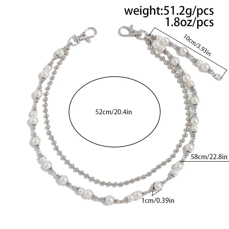 Pearl Beaded Jeans Waist Chain