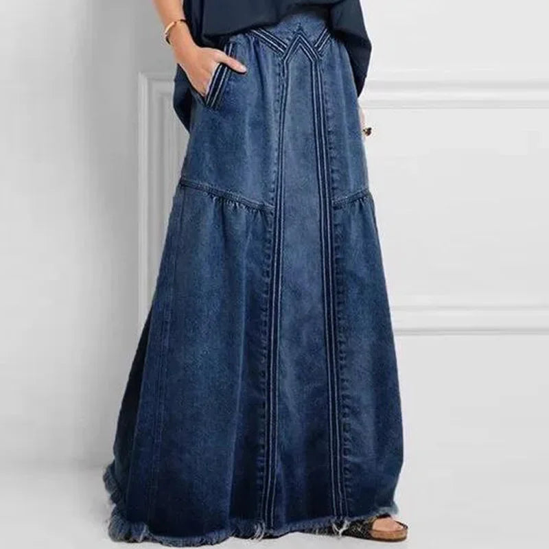Office Ready Denim Skirt