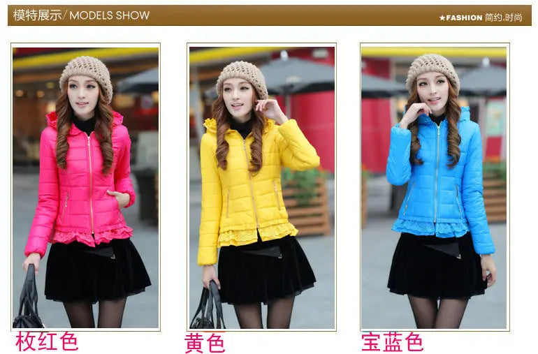 2025 New Women Cotton Jacket Coat Autumn Winter Fashion Warm Parkas Hooded Jacket