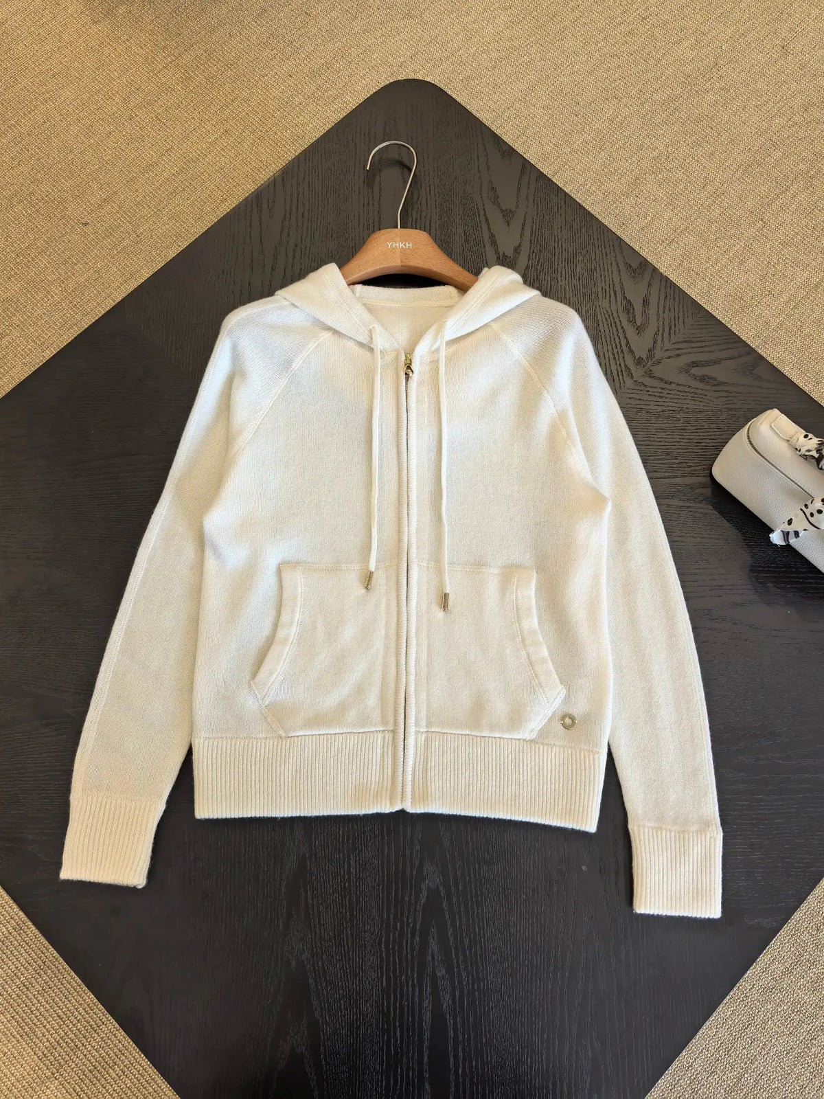 Hooded Knit Two Piece Set With Elastic Waist Pants For Women