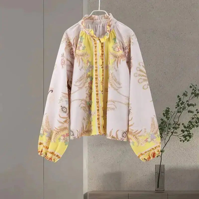 Casual Print Relaxed Fit Top and Shorts Set for Women