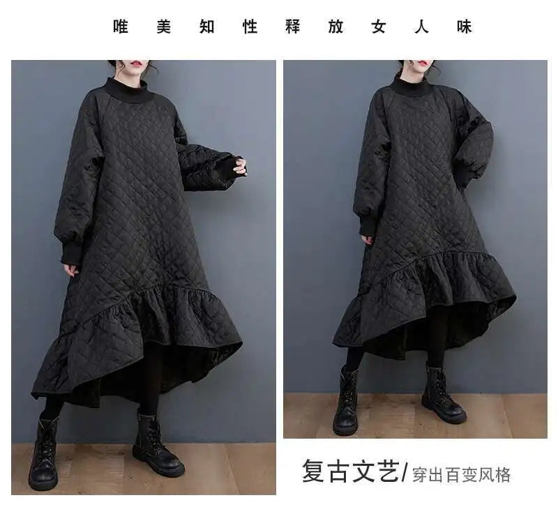 Loose Fishtail Mid-Calf Dress