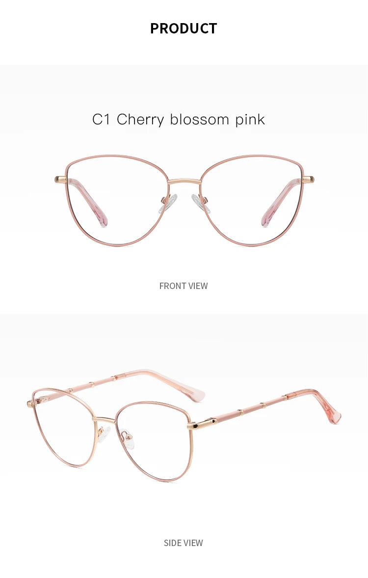 Spring Hinge Cat Eye Prescription Glasses for Women