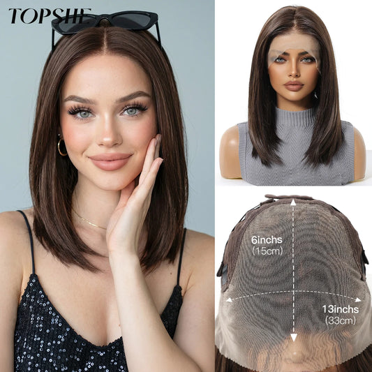 Pre Plucked Transparent Lace Front Bob Wig for Women