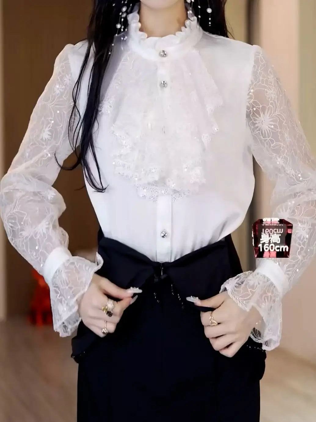 Chic Stand Collar Casual Blouse