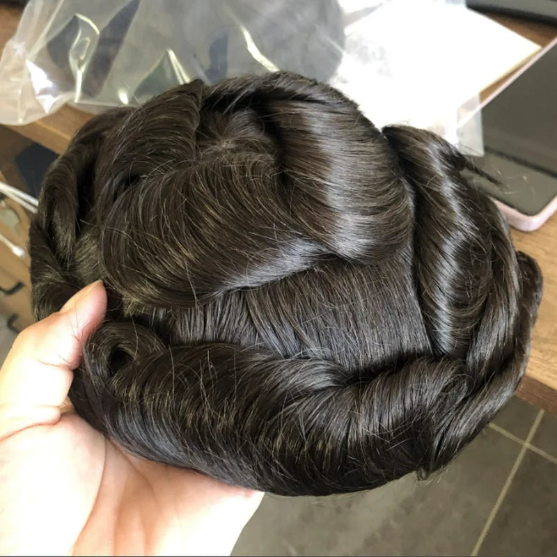 Natural Hairline Human Hair Skin Base Toupee for Women