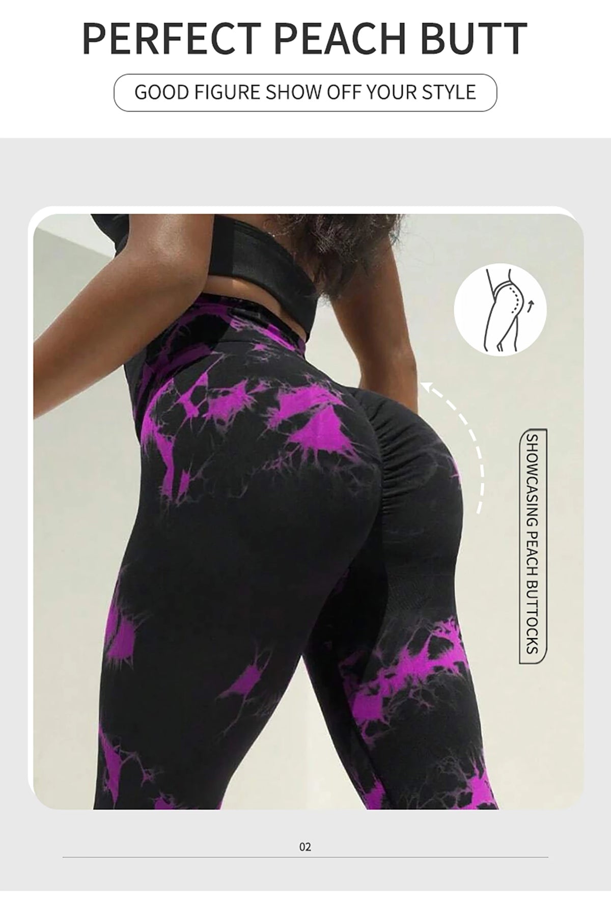 Seamless Push-Up Tie-Dye Leggings