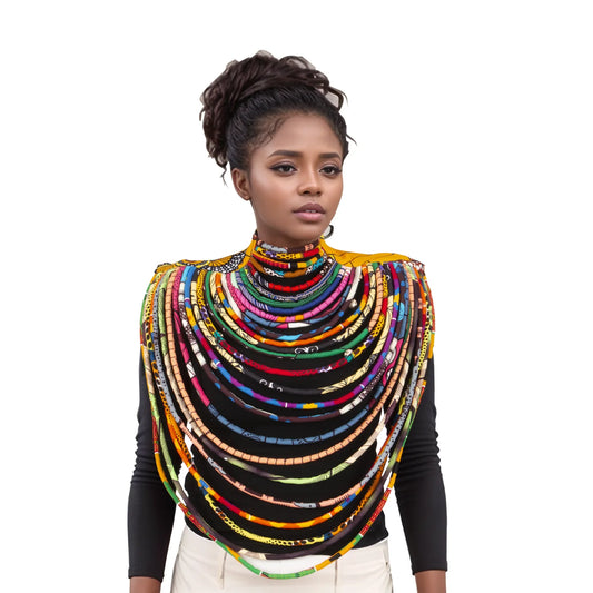 African Multi Strand Statement Choker