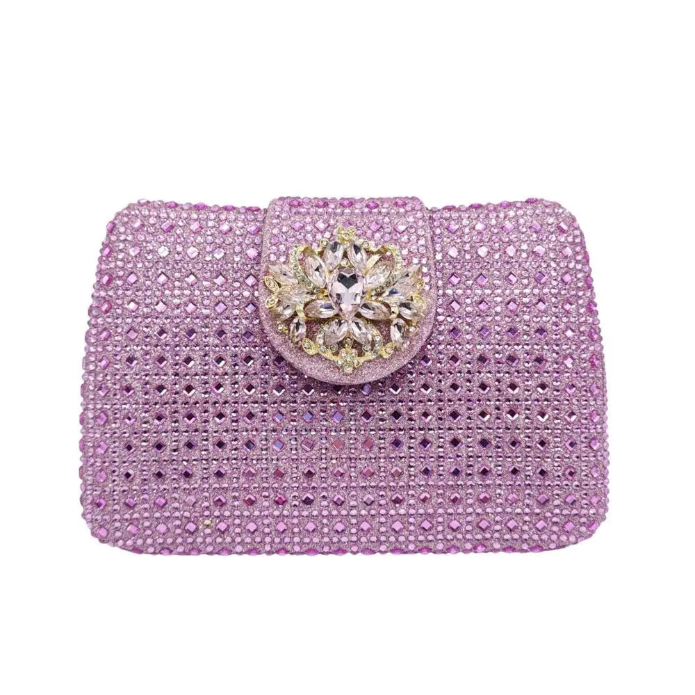 XIYUAN Lady Crystals Evening Bags Women 2024 Sparkling Diamond Evening Handbags Metal Clutch Purses And Handbag Wedding Purse
