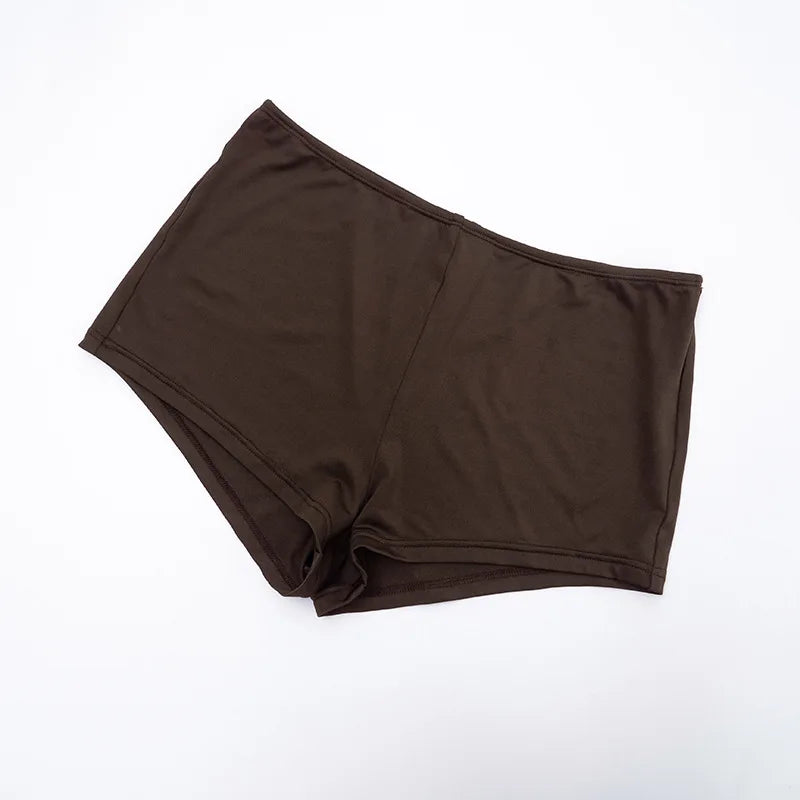 Sexy Mesh Patchwork Crop Top and Shorts Set for Women