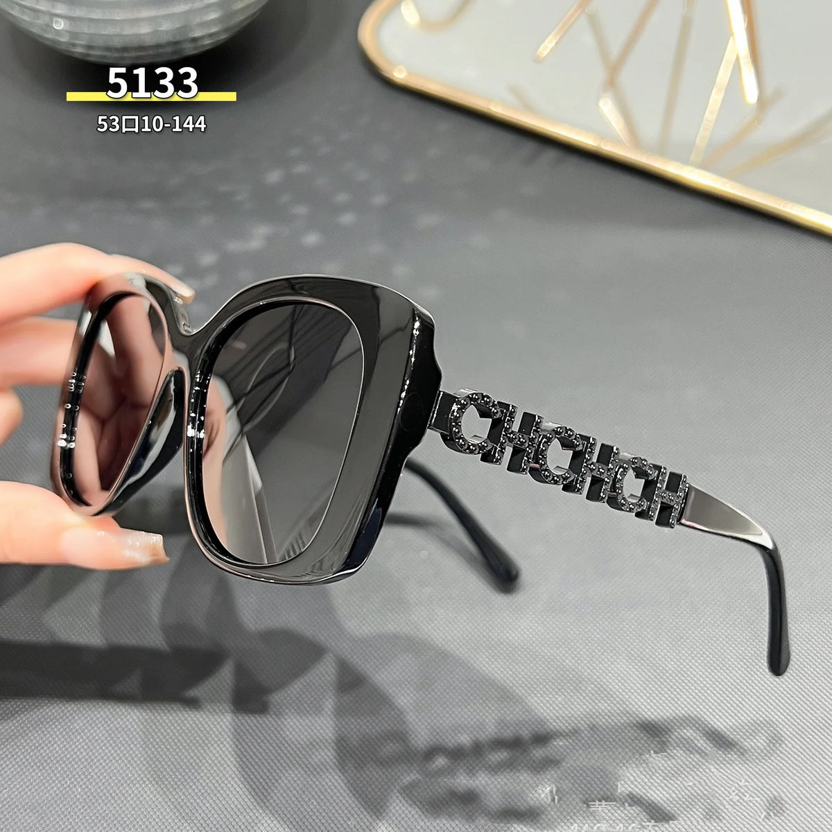 Black Full Frame Cat Eye Sunglasses