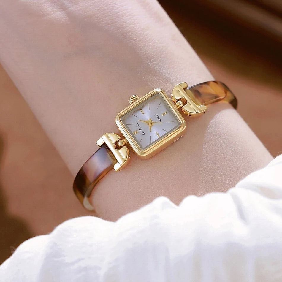 Tortoiseshell Square Bracelet Watch