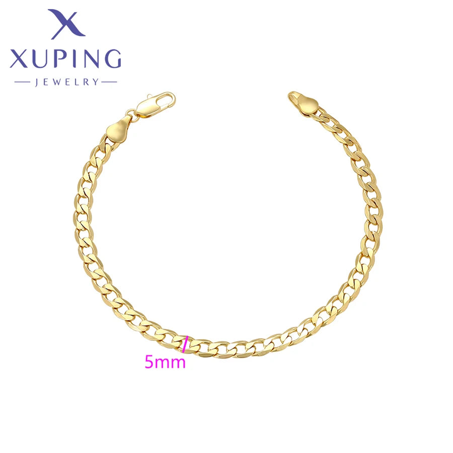 Gold Tone Ethnic Link Chain Bracelet