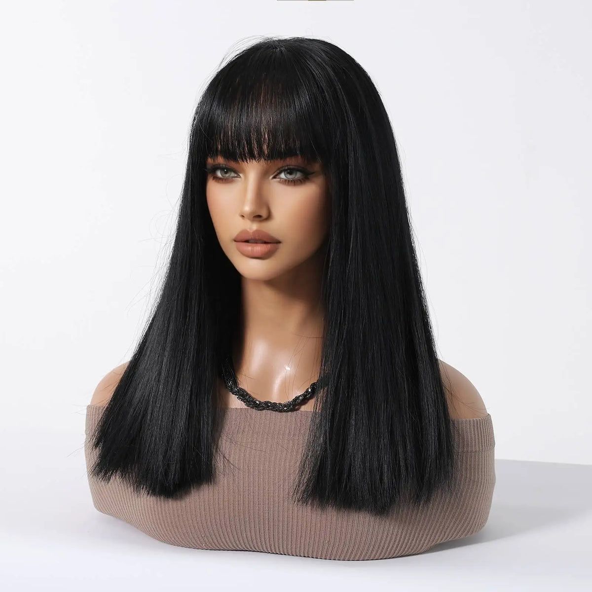 Cleopatra Style Short Bob Wig With Bangs for Women