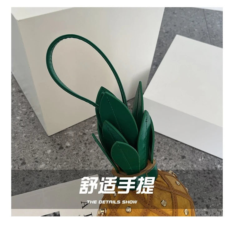 New Women's Shoulder Bag Pineapple Shape Fashionable Women's Shoulder Crossbody Bag Fashionable Casual Women's Bag High Quality