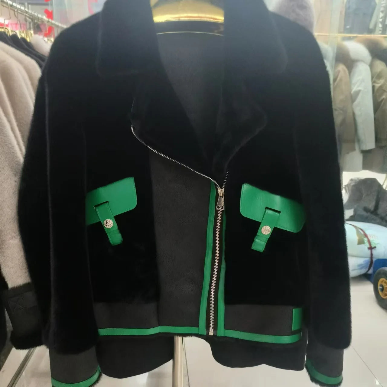 Women Coat Faux Fur Coats Biker Jackets Belt Pocket Turn Down Collar Long Sleeves Zipper Fly Loose Streetwear 2025 Autumn Winter