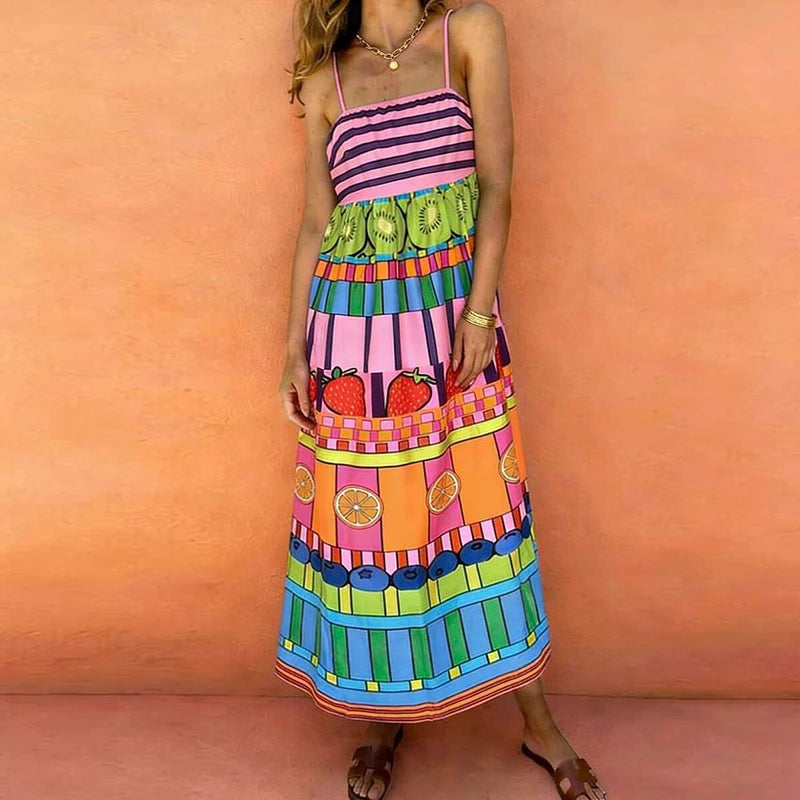 Casual Sleeveless Hight Waist Bohe Party Dress Women Elegant Hollow Long Dresses Sexy Off Shoulder Summer Spaghetti Straps Gowns