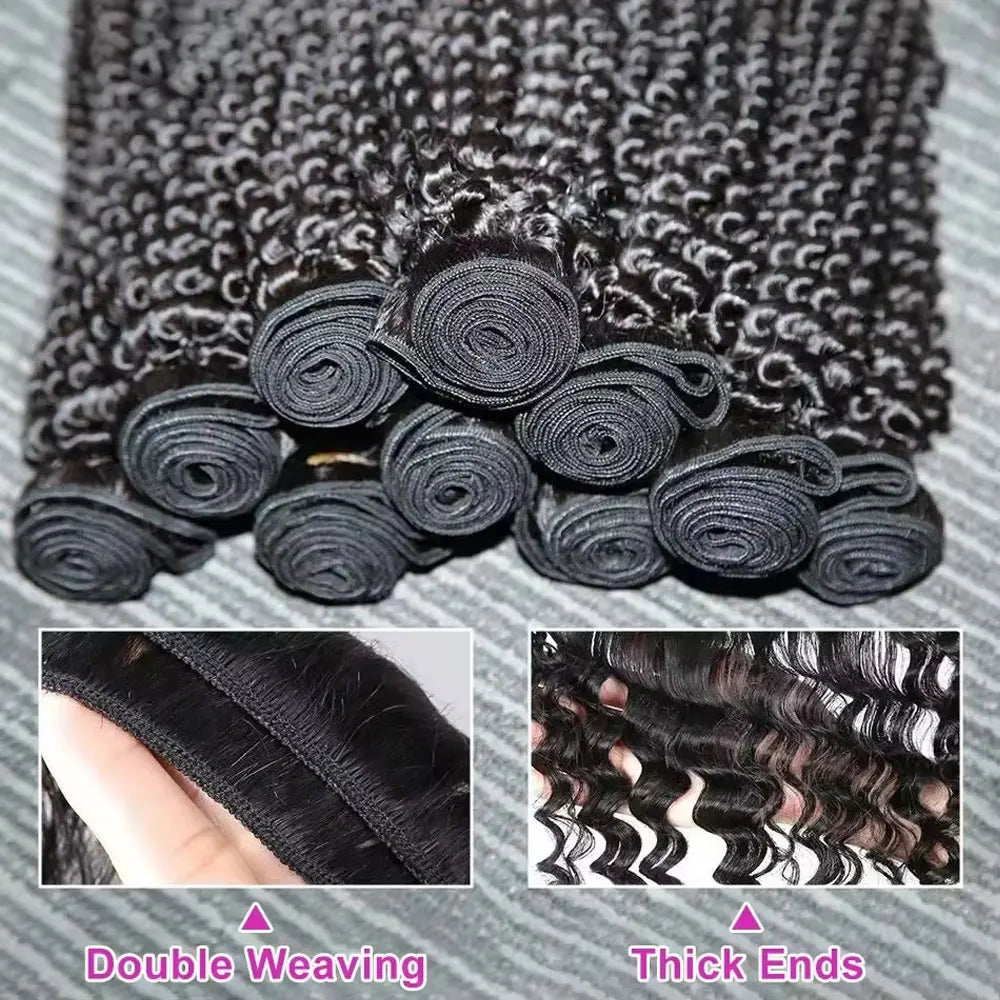 Brazilian Virgin Kinky Jerry Curly Bundles for Women