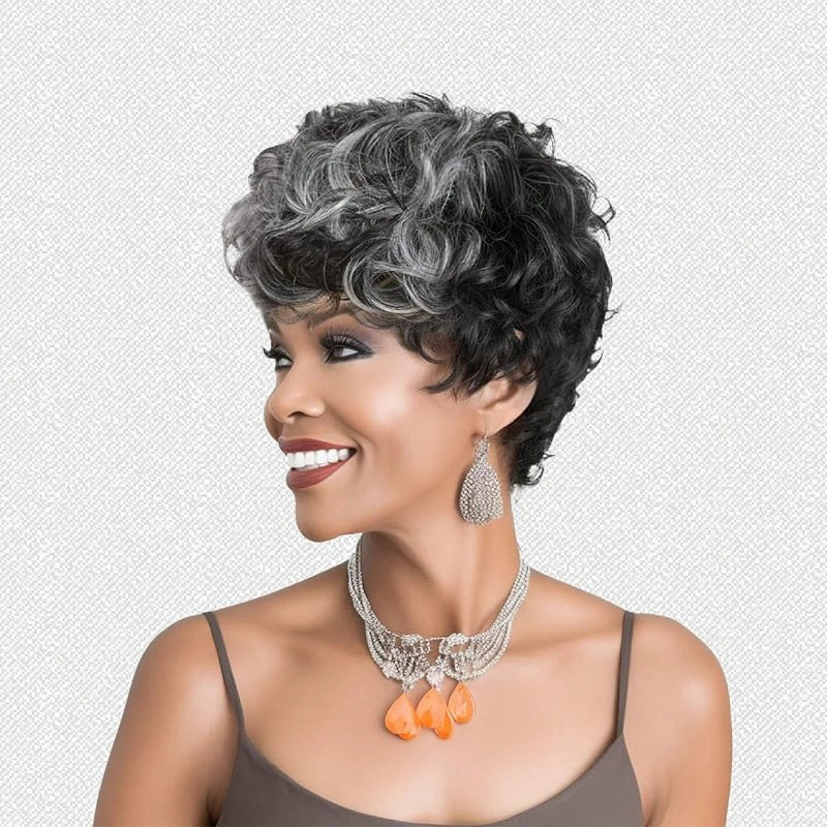 Premium Short Curly Synthetic Pixie Cut Wig For Women