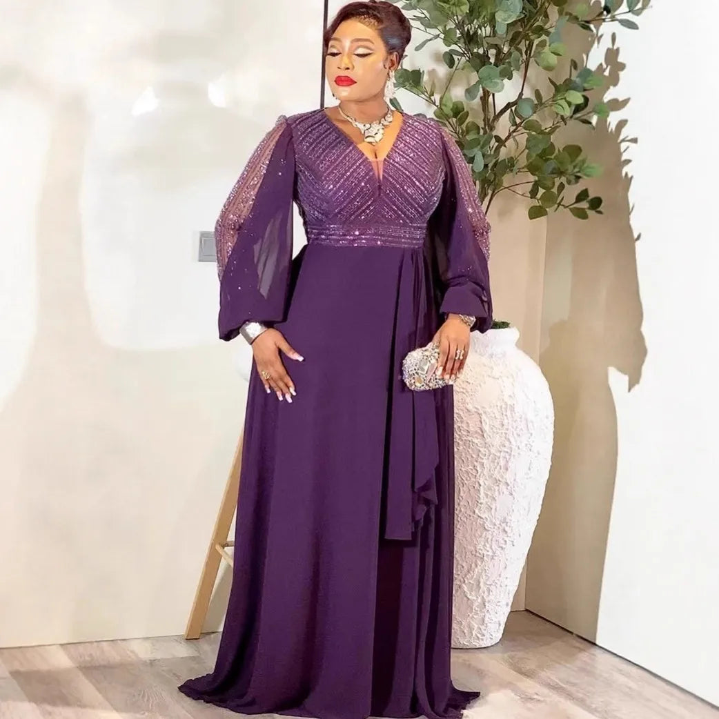 Elegant African Print Traditional Kaftan Dress for Women