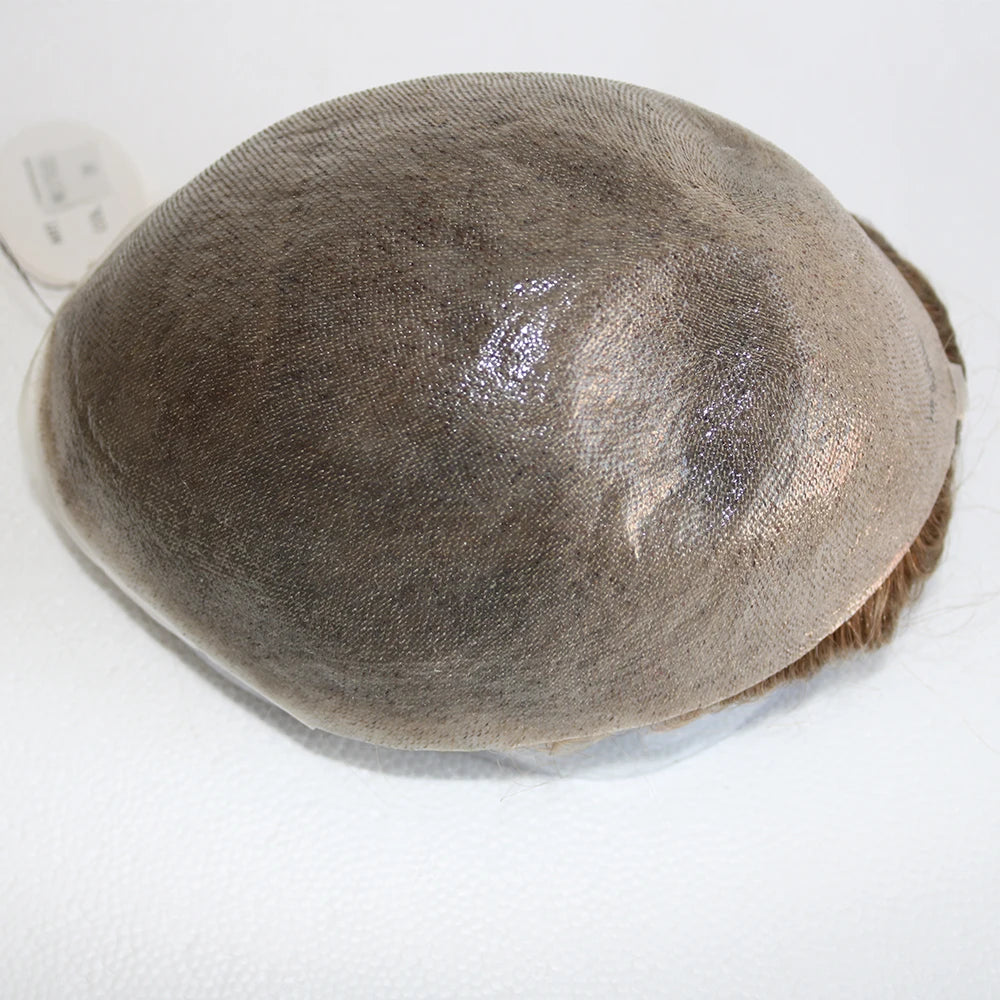 Natural Thin Skin Base Human Hair Toupee for Women