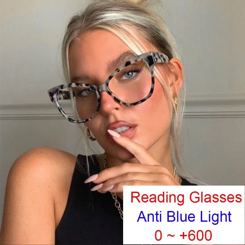 Vintage Blue Light Blocking Cat Eye Reading Glasses for Women