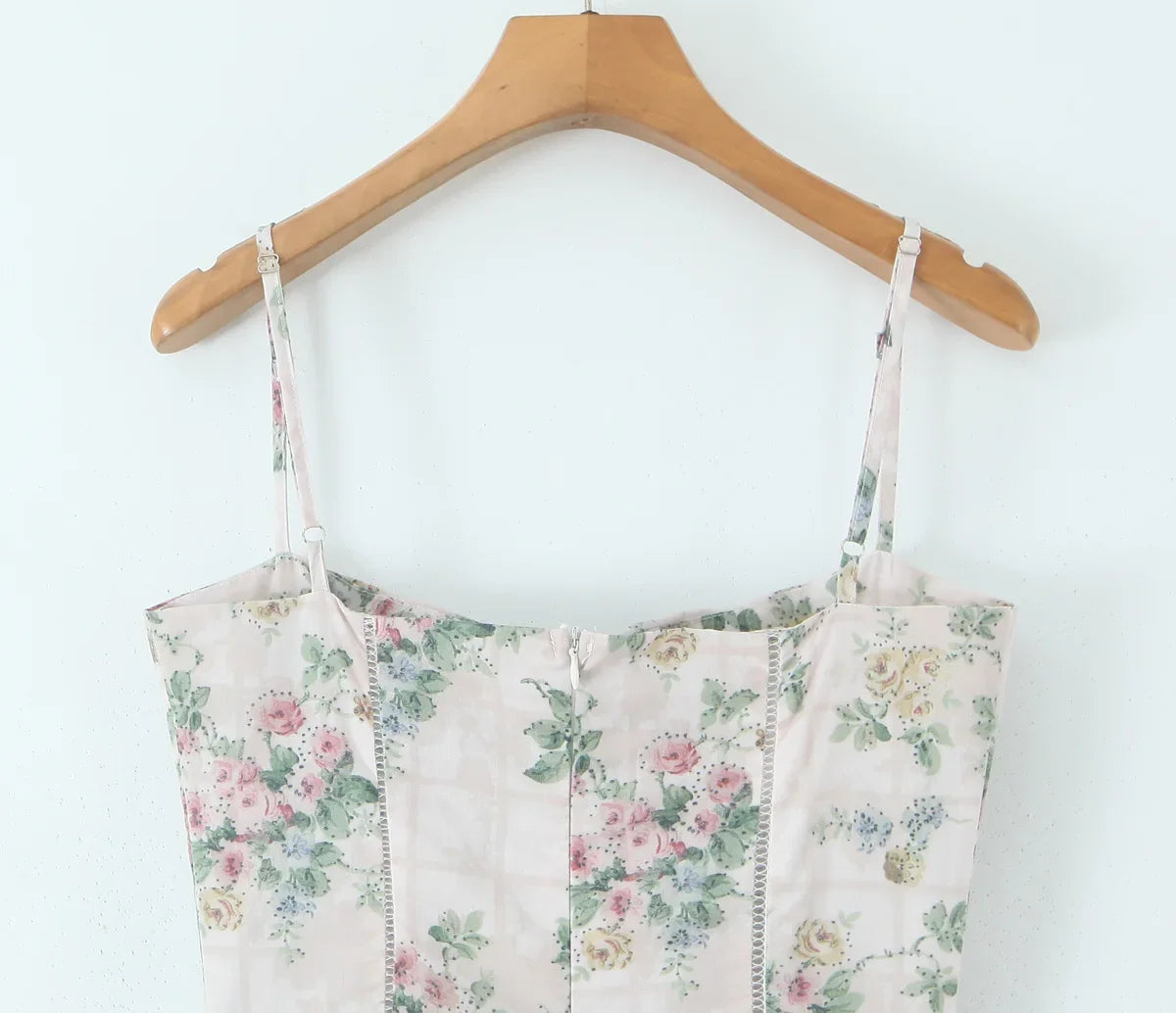 Vintage Boho Floral Print Maxi Dress with Ruffles for Women