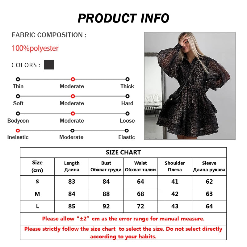Leopard Print Lace-Up Mini Dress