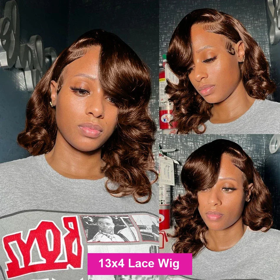 Short Loose Wave Human Hair Bob Wig