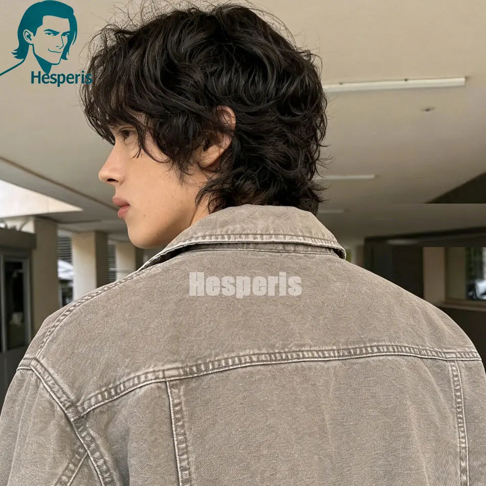 Short Wave Glueless Lace Front Wig For Men With Thin Bangs