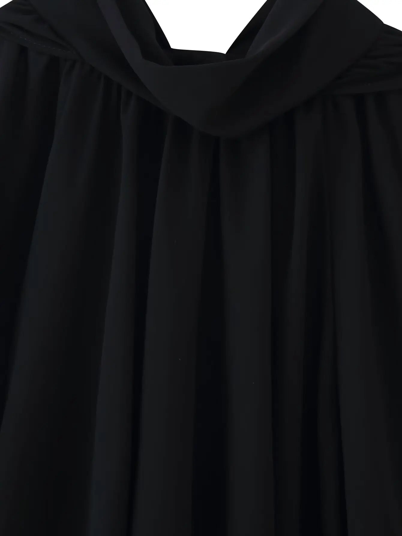 Vintage Chiffon Tiered Ruffle Sleeve Blouse with High Neck for Women