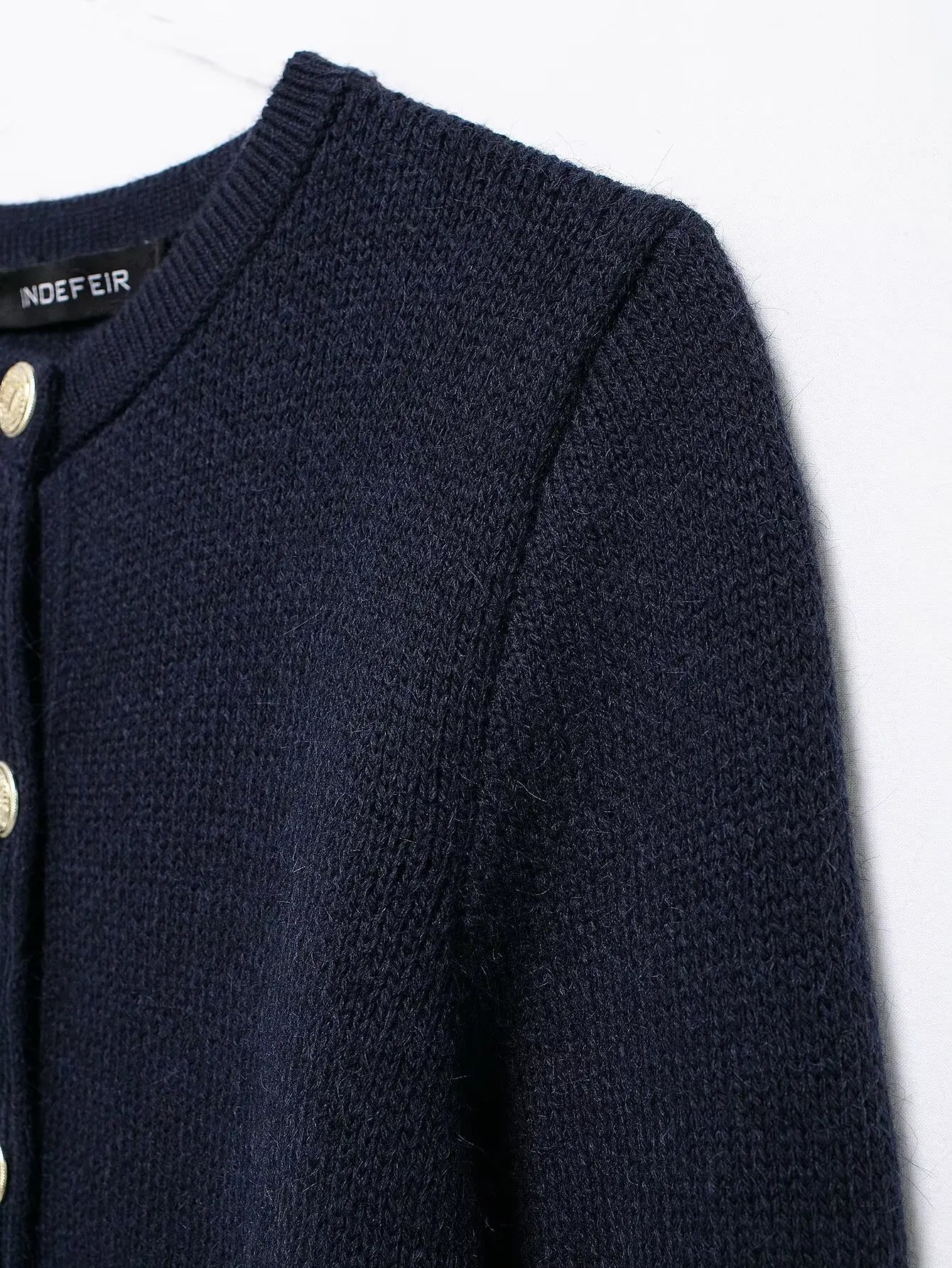 Winter Slim Knitted Cardigan with Button Details for Women